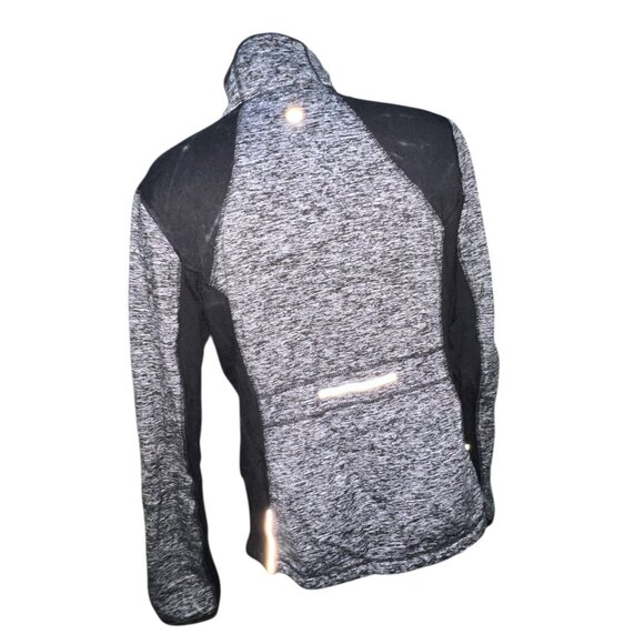 Tangerine Black Full-Zip Athletic Jacket Sz XL Reflective Accents High Neck And - Picture 2 of 11